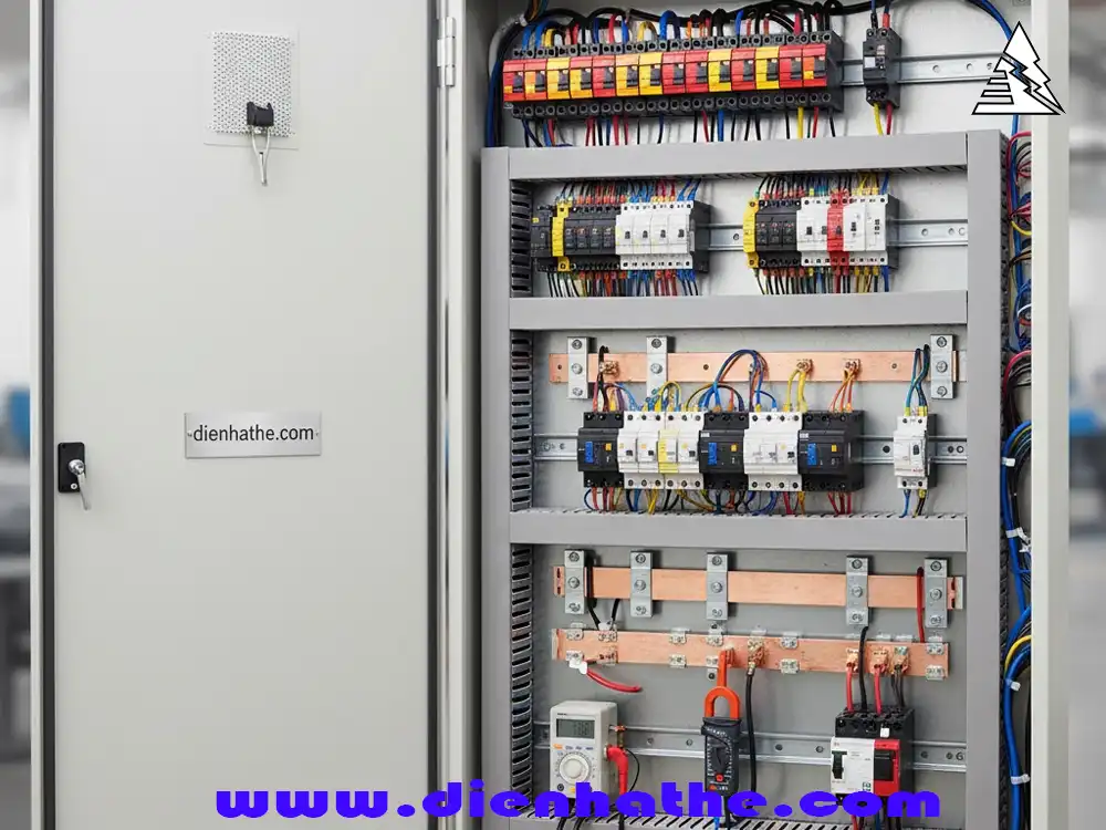 Phân loại vật tư và thiết bị trong tủ điện công nghiệp – Chức năng và cách bố trí hợp lý tu-dien-ha-the